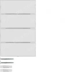 Push-button 4gang, lab. field, + RGB LED, int. temp. sensor, KNX - K.1, p.white