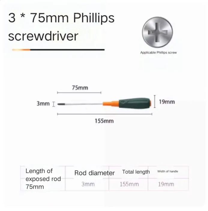 Phillips screwdriver 3*75