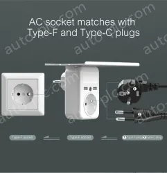 Germany France USB Wall Outlet Holder