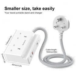 20W PD Quick Charger UK Power Strip