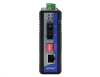 UOTEK 10/100M 1 Fiber 1 RJ-45 Port Industrial Switch