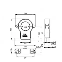 YDKR40 series,YDKR40-HTD-300 open hall DC sensor
