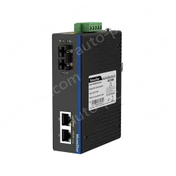 1 Port 100M F(x) + 2 Ports 10/100M T(x) Din Rail Industrial media converter