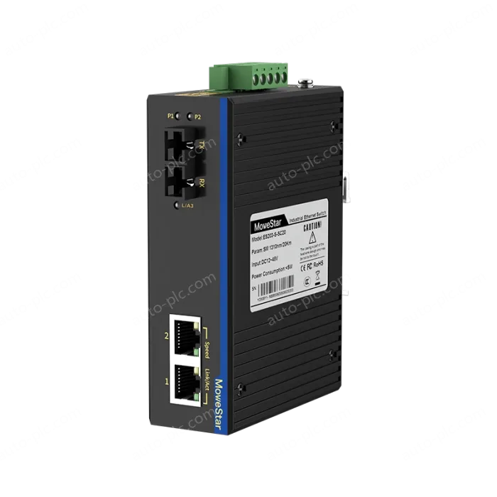 1 Port 100M F(x) + 2 Ports 10/100M T(x) Din Rail Industrial media converter