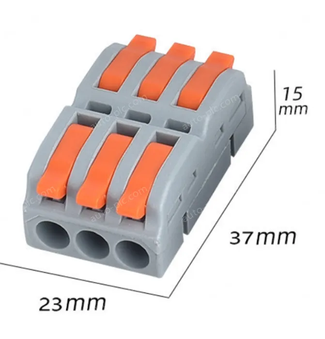 Quick terminal blocks-6 square three in and three out