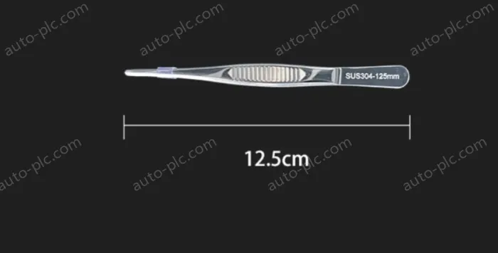Stainless steel tweezers Straight round head (304 models) 12.5cm