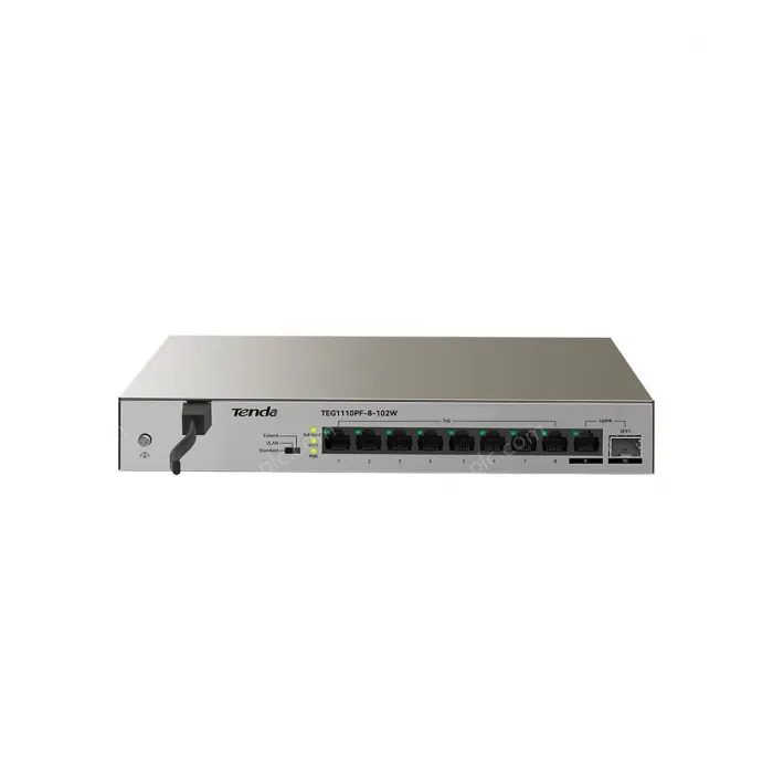 10-port Gigabit photoelectric uplink PoE power supply switch