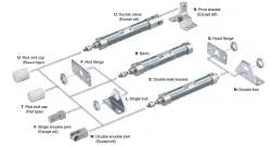 Built-in Speed Controller Type Double Acting, Single Rod CJ2Z Series ø10, ø16