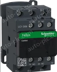 Schneider LC1D18M7C TeSys Deca 3P Contactor, 18A, 220VAC Coil, 1NO+1NC Auxiliary Contacts