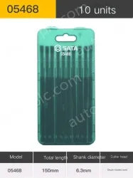 10Pcs single head, slotted 6mm, total length: 150mm-05468