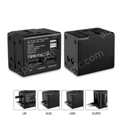 2USB travel adapter 5V,1000mA KRUSB-WLG3337B
