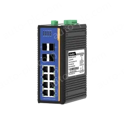 4 Ports Gigabit SFP + 8 Ports Gigabit RJ45 Din-Rail Managed Industrial Ethernet Switch