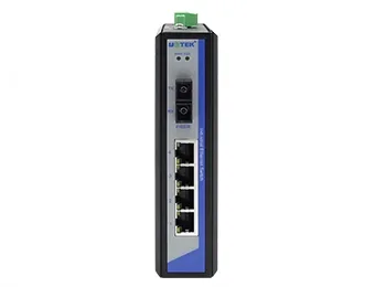 UOTEK 10/100M 1 Fiber 4 RJ-45 Ports Industrial Switch