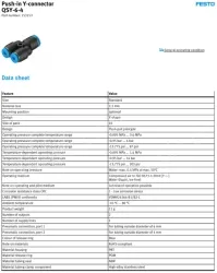 Push-in fitting QSY-6-4(FESTO)