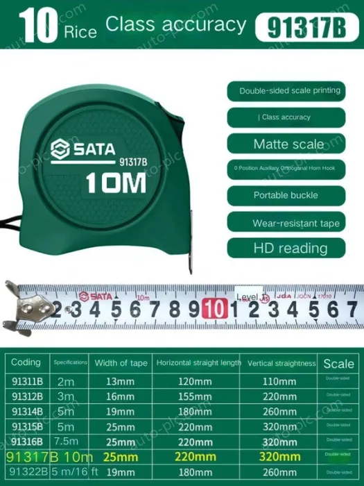 Level 1 accuracy: 10 meters, ruler width, 25mm-91317B