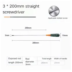 Slotted screwdriver 3*200