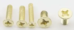 Golden Flat Head Screws M6*105