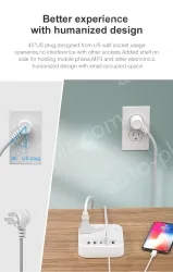 3 AC Outlets USB Power Strip