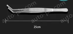 Stainless steel tweezers Curved tip (thick) 25cm