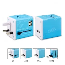 2USB travel adapter 5V,1000mA KRUSB-WLG3337B