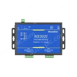 2 Ports RS485/422 Serial to 100M Ethernet Opto-isolated Server