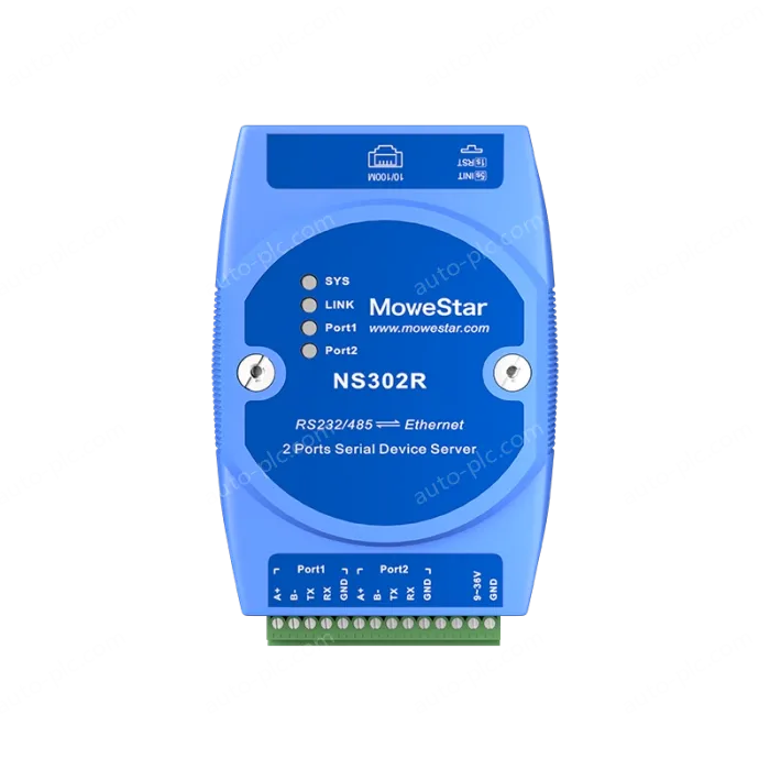 DIN Rail Serial Server 2 ports