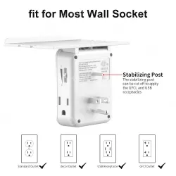 USB wall mountable outlet shelf