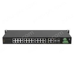 4 Ports Gigabit Combo + 24 Ports Gigabit RJ45 Rack-mount Unmanaged Industrial Ethernet Switch