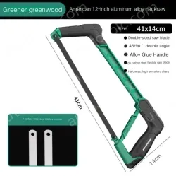 Industrial Heavy Duty 12 inch all-aluminum hacksaw stand with 3 carbon hacksaw blades