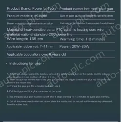 40W luxury glue gun + 10 glue sticks