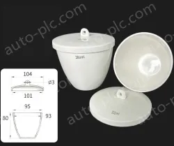 Ceramic crucibles 200ml+ lid