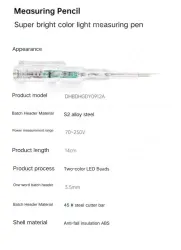 Non-contact measuring pen with illumination DE28 with NCV