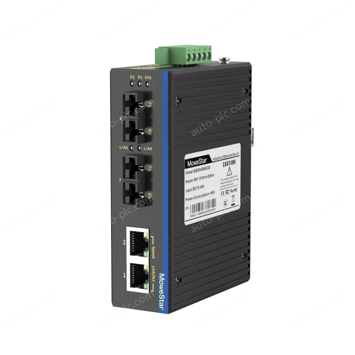 2 Ports 100M F(x) + 2 Ports 10/100M T(x) Din-Rail Unmanaged Industrial Ethernet Switch