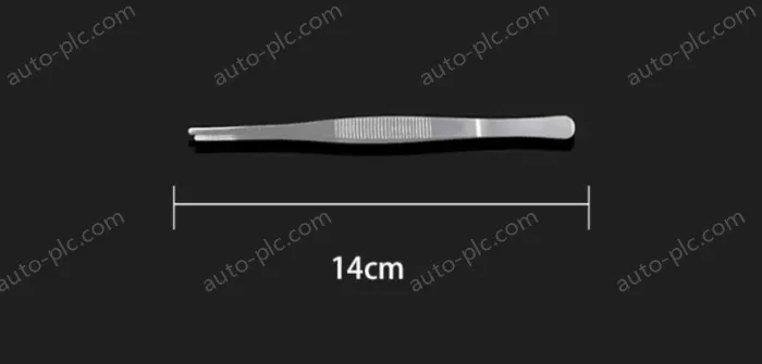 Stainless steel tweezers Straight round head (thick) 14cm