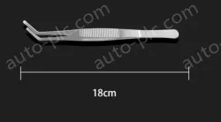 Stainless steel tweezers Curved round toe (thick) 18cm