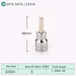 CALC 6mm with a total length of 48mm-22204