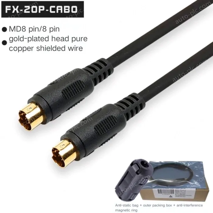 1m boxed with anti-interference magnetic ring Mitsubishi handheld programmer and FX PLC cable