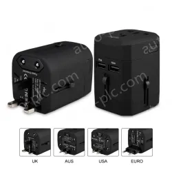 2USB travel adapter 2500mA,5V, KRUSB-WLG3327B