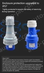 3 pole 63A Surface mounted socket