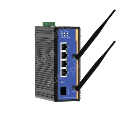 1 Port Gigabit SFP + 4 Ports Gigabit RJ45 Din-Rail Dual Band Wi-Fi6 Wireless Router