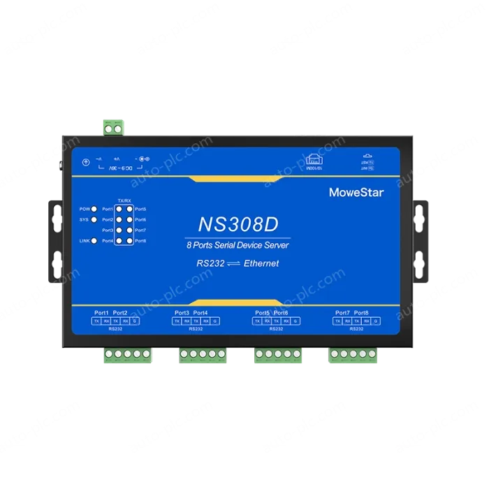 8 Ports RS232 Serial to 100M Ethernet Server