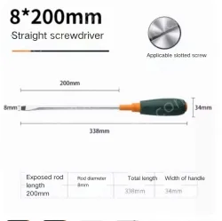 Slotted screwdriver 8*200