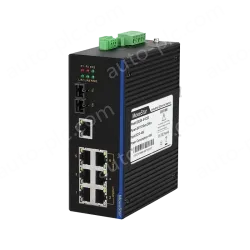 1 Port 100M F(x) + 7 Ports 10/100M T(x) Din-Rail Unmanaged Industrial Ethernet Switch
