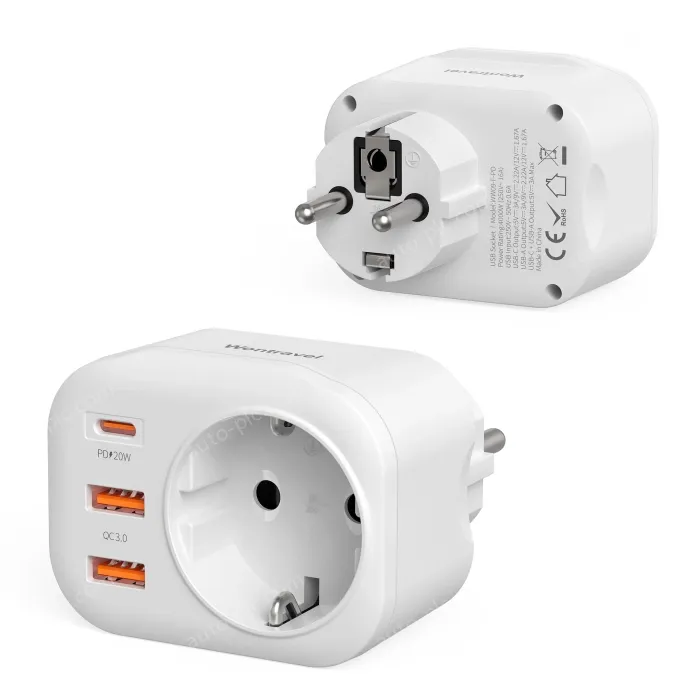 Germany France USB Wall Outlet Holder