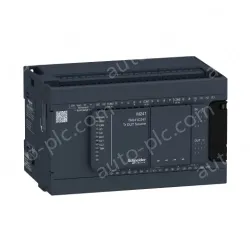 TM241C24T logic controller, Modicon M241, 24 IO, transistor, PNP