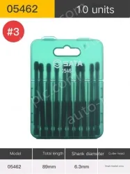 10Pcs single head cross #3 total length 89mm-05462