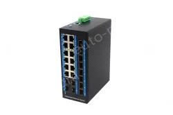 12-port 10/100/1000BASE-TX+12 SFP Managed Industrial PoE Switch