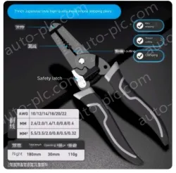 Japanese style labor-saving 7 inch two-color handle wire stripper