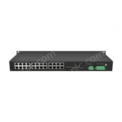 2 Ports 100M F(x) + 24 Ports 10/100M T(x) Rack-mount Unmanaged Industrial Ethernet Switch
