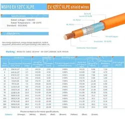 New energy EV high-voltage power cable 1500V Nominal cross-section 6mm²